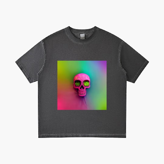 budsack neon neon mexican holiday skull day Gradient T Shirts