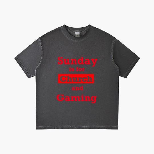 Sunday is for church and Gaming Gradient T Shirts