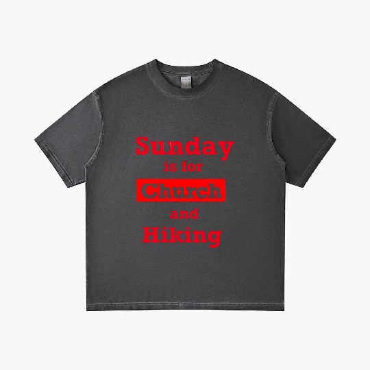 Sunday is for church and Hiking Gradient T Shirts