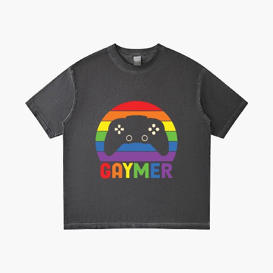 LBGT Flag Gay Pride Human Gaymer Gamer Gradient T Shirts