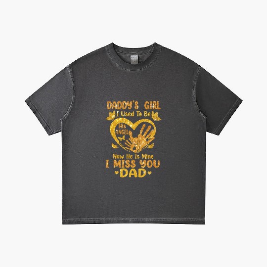 Daddy's Girl I Used To Be His Angel Father Day Gradient T Shirts
