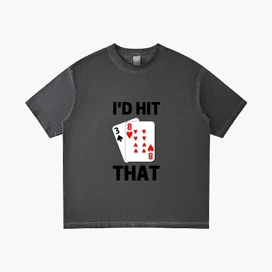 Funny Blackjack gambling card game I'd hit that Gradient T Shirts