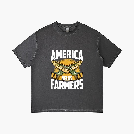 America Needs Farmers Funny Corn Farming Gradient T Shirts