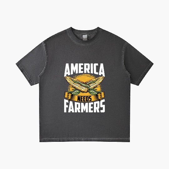 America Needs Farmers Agriculture Farmer Corn Gradient T Shirts