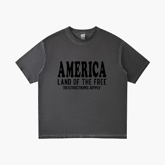 America Land Of The Free Restrictions Apply Gradient T Shirts