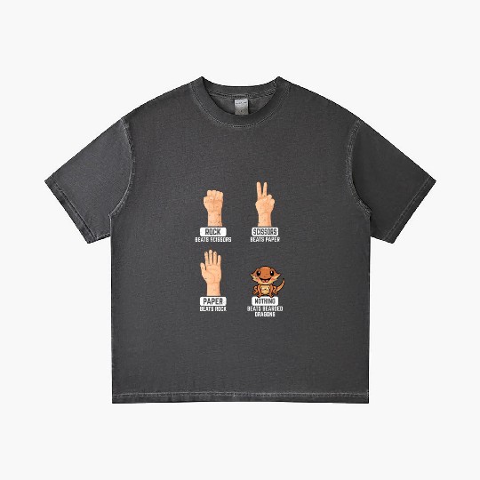 Rock Paper Scissors Nothing Beats Bearded Dragons Gradient T Shirts