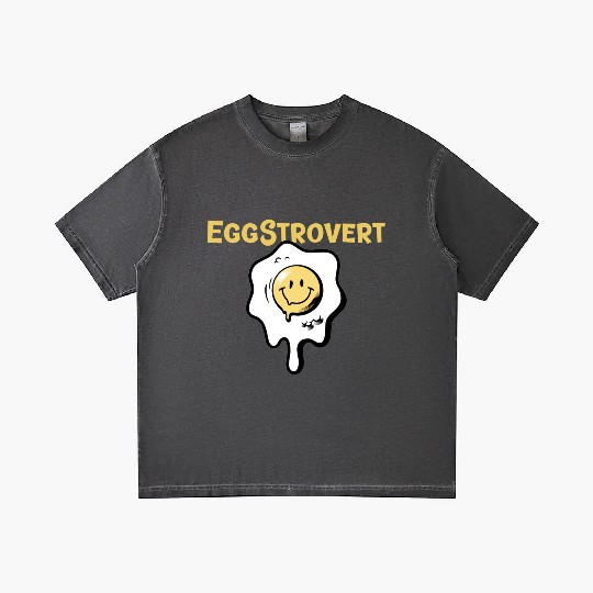 Eggstrovert Happy Extrovert Fried Egg Gradient T Shirts