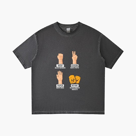 Rock Paper Scissors Nothing Beats Chicken Nuggets Gradient T Shirts