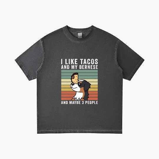 I Like Tacos And My Bernese Mountain Dog Gradient T Shirts