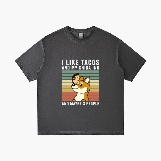 I Like Tacos And My Shiba Inu And Maybe 3 People Gradient T Shirts