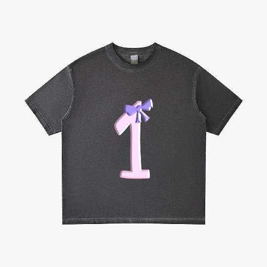 one loop number pink number first Gradient T Shirts