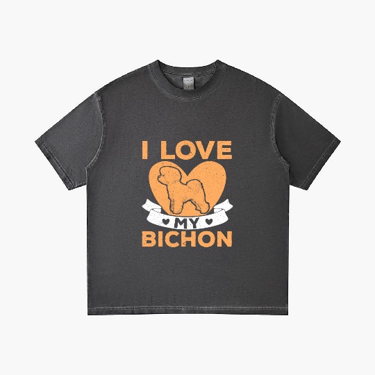 Bichon Frise Dog Lover Dog Breeder Puppy Paw Love Gradient T Shirts