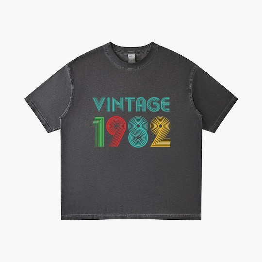 Vintage 1982-Birthday-Retro Gradient T Shirts