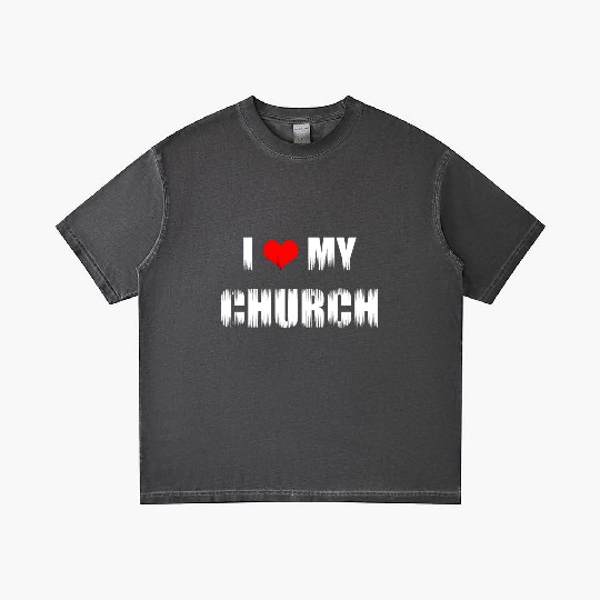 Christian Gift I Love My Church Christian Gradient T Shirts