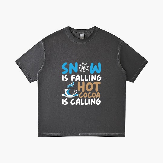Snow Is Falling Hot Cocoa Is Calling Ice Cold Gradient T Shirts