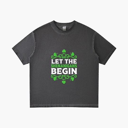 Funny St Patricks Day Let The Shenanigans Begin Gradient T Shirts