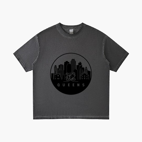 Queens New York Skyline Gradient T Shirts