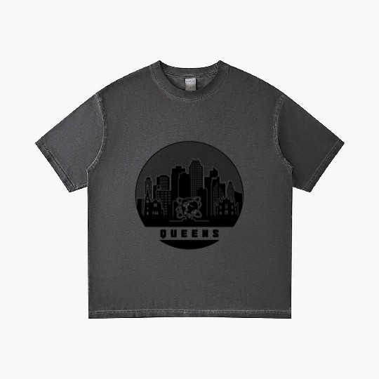 Queens New York Skyline Gradient T Shirts