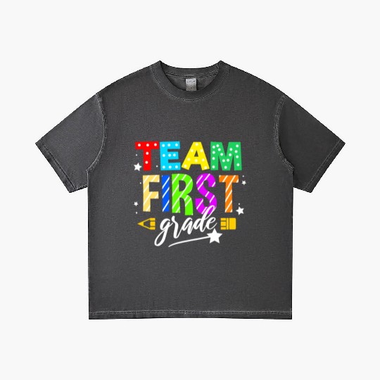 Team First Grade For Elementary Teacher Gradient T Shirts