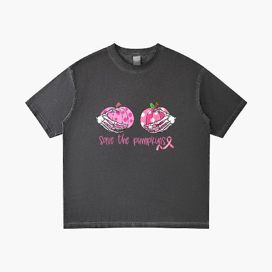 Breast Cancer Awareness Pink Ribbon Save The Pumpk Gradient T Shirts