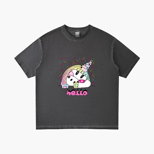 Happy Unicorn Gradient T Shirts