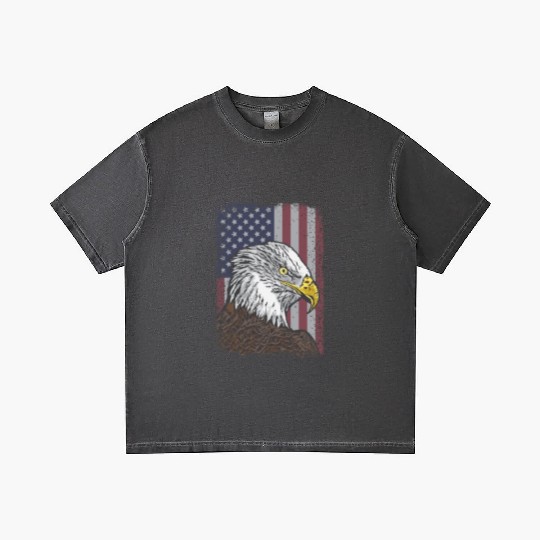 Bald Eagle - American Flag - Patriotic Gradient T Shirts