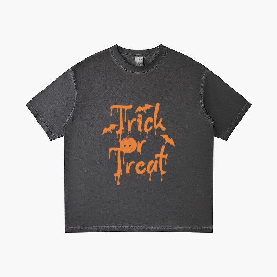 Halloween Trick or Treat Spooky Orange Color Font Gradient T Shirts