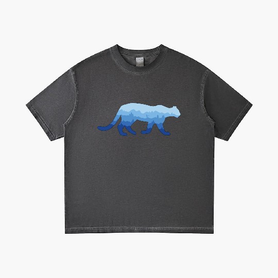 Mountain Lion and Mountain Biker Gradient T Shirts