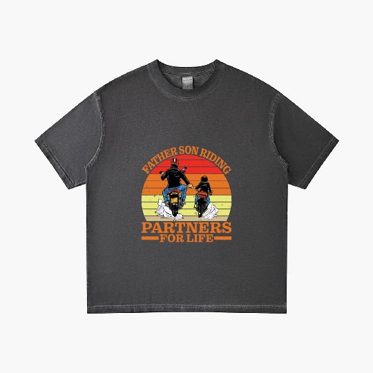 Father Son, Riding Partners For Life 4 Gradient T Shirts