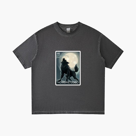 Hombre Lobo Werewolf Card Mexican Lottery Gradient T Shirts