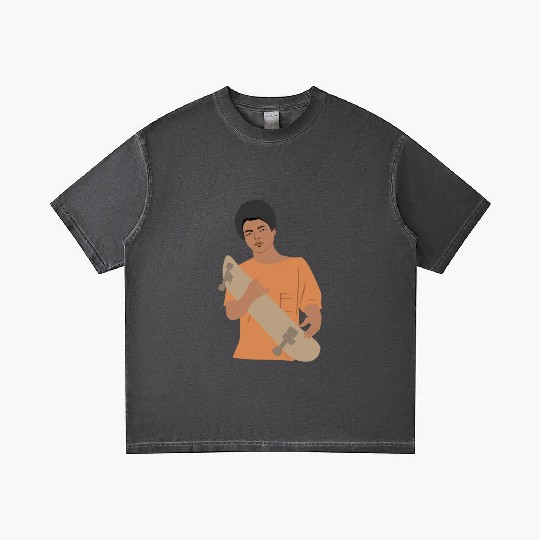 Young boy with skateboard Gradient T Shirts