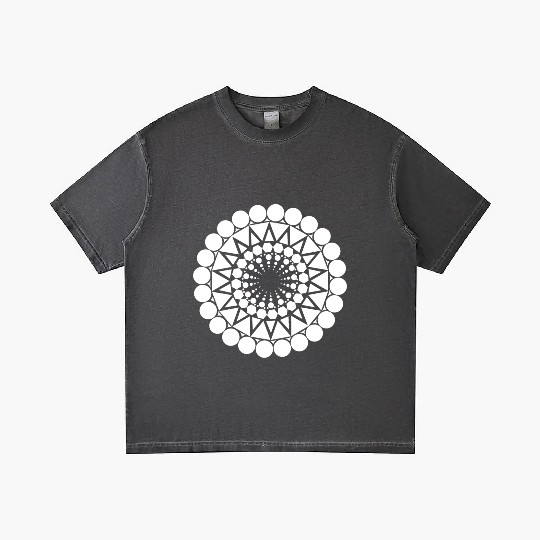 Geometric Triangle Mandala Round Pattern Shape Gradient T Shirts