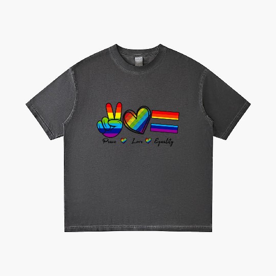 Peace Love Equality - Rainbow LGBT Tolerance Gradient T Shirts