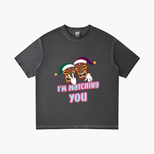 I'm Watching You Christmas In July Surfing Santa C Gradient T Shirts