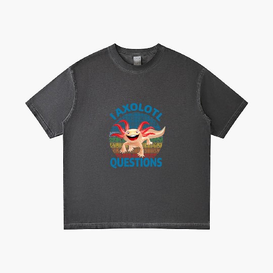 I Axolotl Questions Cute Retro Vintage Axolotl Gradient T Shirts
