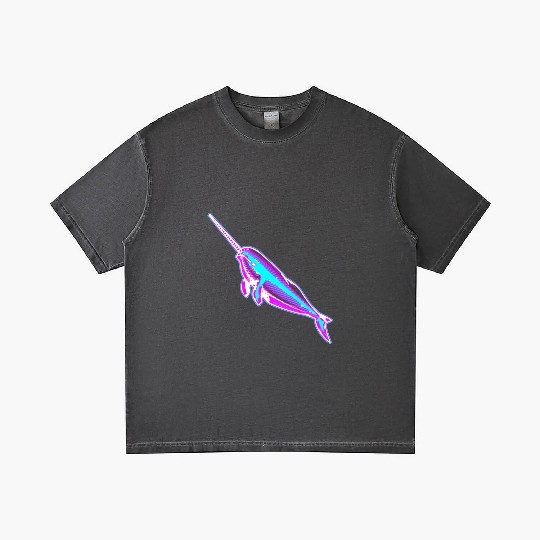 Synthwave Narwhal Gradient T Shirts