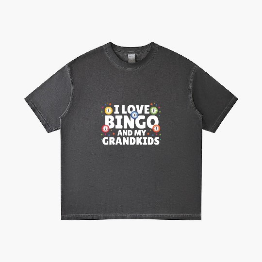 I Love Bingo And My Grandkids Funny Bingo Gradient T Shirts