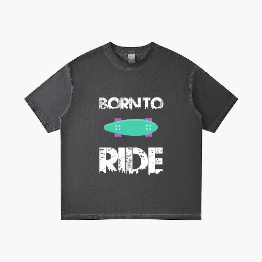 born to ride skateboard skate rider Gradient T Shirts