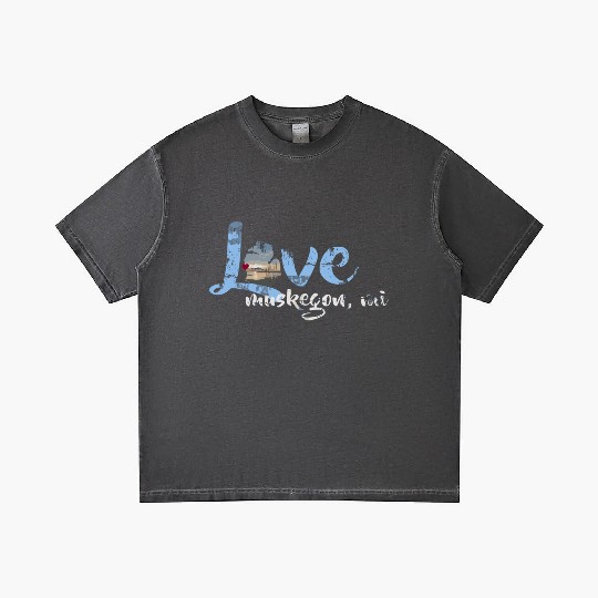Vintage Love Muskegon Michigan Gradient T Shirts