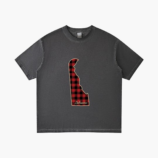 Delaware Buffalo Plaid Silhouette Home State Pride Gradient T Shirts