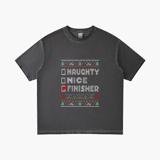 Naughty Nice Finisher, Matching Christmas Group Gradient T Shirts