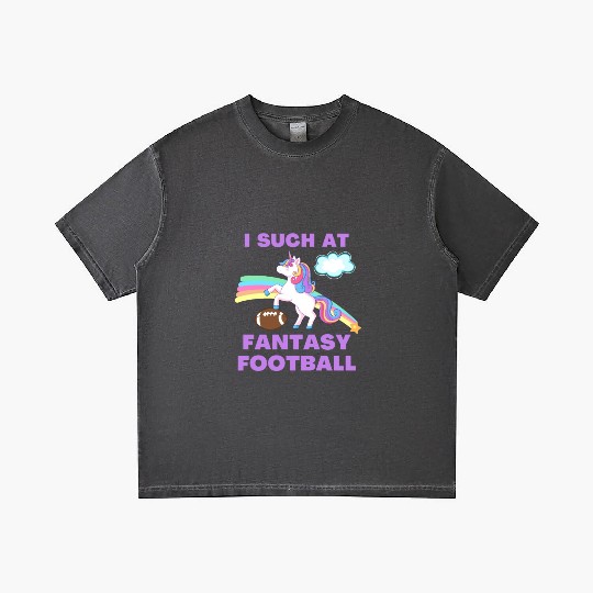 I Suck At Fantasy Football Funny Cute Unicorn Gradient T Shirts