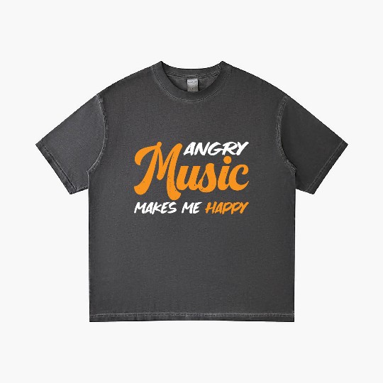 Angry Music Makes Me Happy 3 Gradient T Shirts