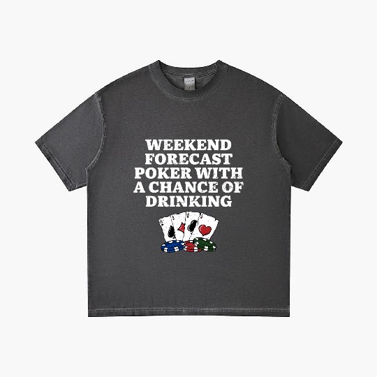 Weekend Forecast Poker Drinking Beer Lover Poker Gradient T Shirts