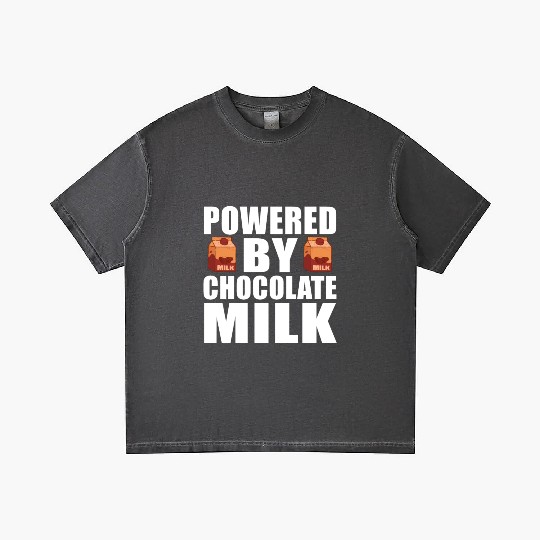 Powered By Chocolate Milk Funny Weight Lifting Wor Gradient T Shirts