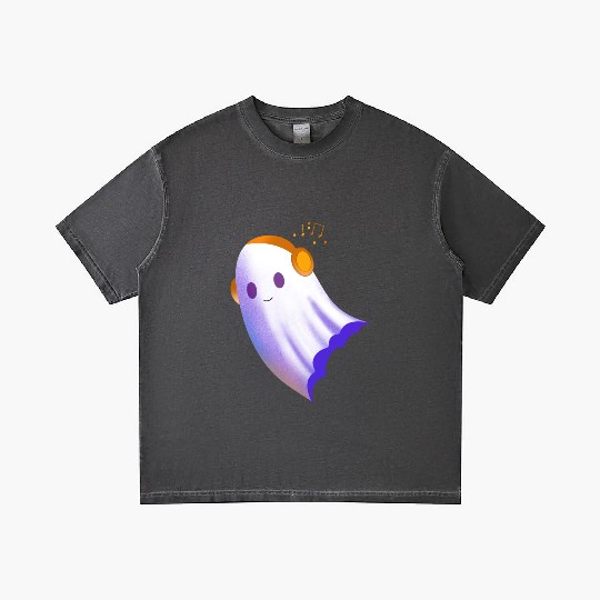 A Ghost with headphones Gradient T Shirts