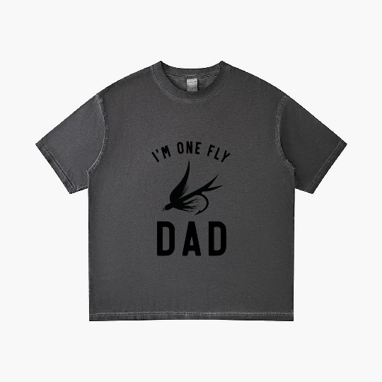 I'm One Fly Dad, Funny Fishing Gradient T Shirts