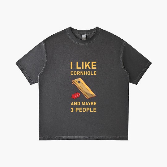 I like cornhole and maybe 3 people - Bean Bag Toss Gradient T Shirts