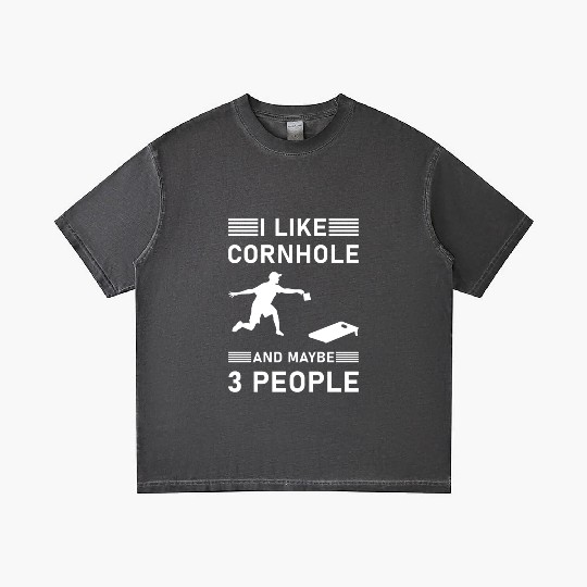 I like cornhole and maybe 3 people - Bean Bag Toss Gradient T Shirts