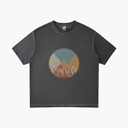 Retro Forest Outdoor Nature Gradient T Shirts